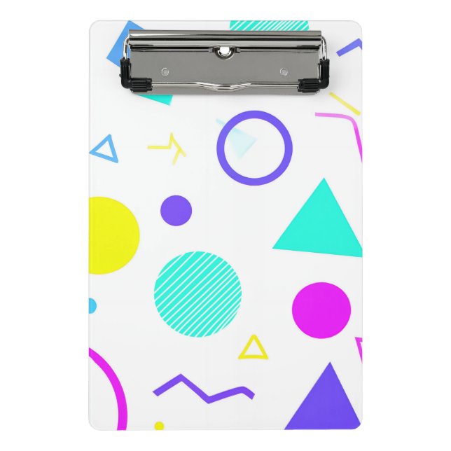 Mini Porte-bloc Retro 80s Memphis Geometric Pattern (Devant)
