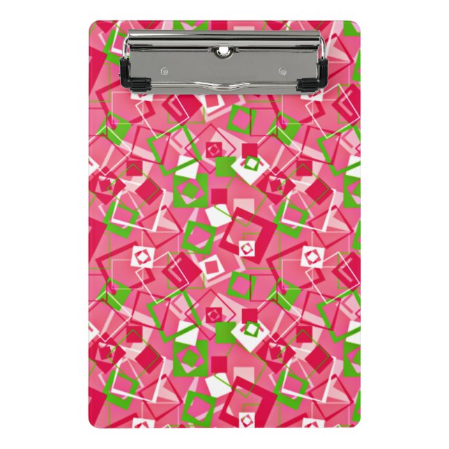 Mini Porte-bloc Retro Squares Pattern (Devant)