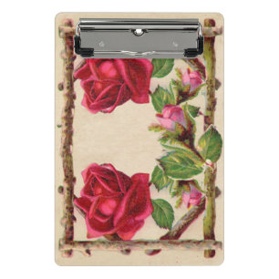 Mini Porte-bloc Rose ancienne vintage rustique victorienne antique