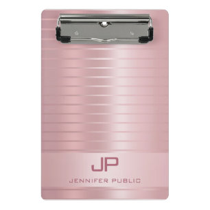 Mini Porte-bloc Rose Gold Modèle Monogram tendance moderne élégant