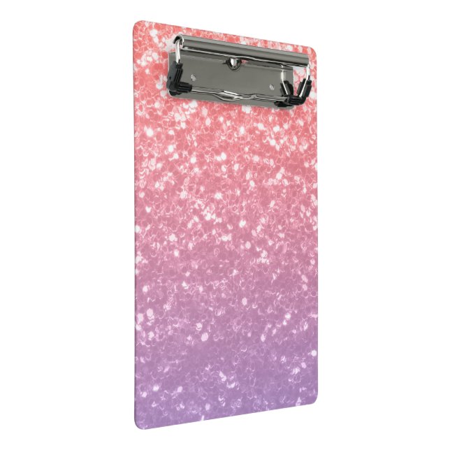 Mini Porte-bloc Rose rose violet lavande faux pétille parties scin (Incliné)