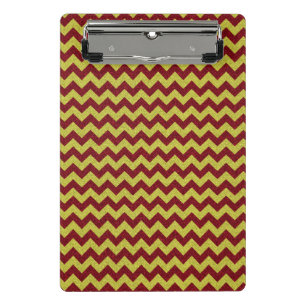 Mini Porte-bloc Rouge & Or Paillettes Zig Zag