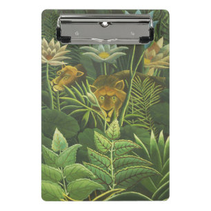 Mini Porte-bloc Rousseau Tropical Jungle Lion Peinture