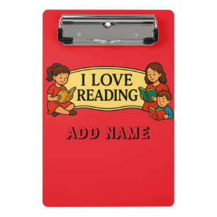 Mini Porte-bloc Sac à cordon "J'adore lire"