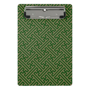 Mini Porte-bloc Sayagata motif, japonais, vert et or