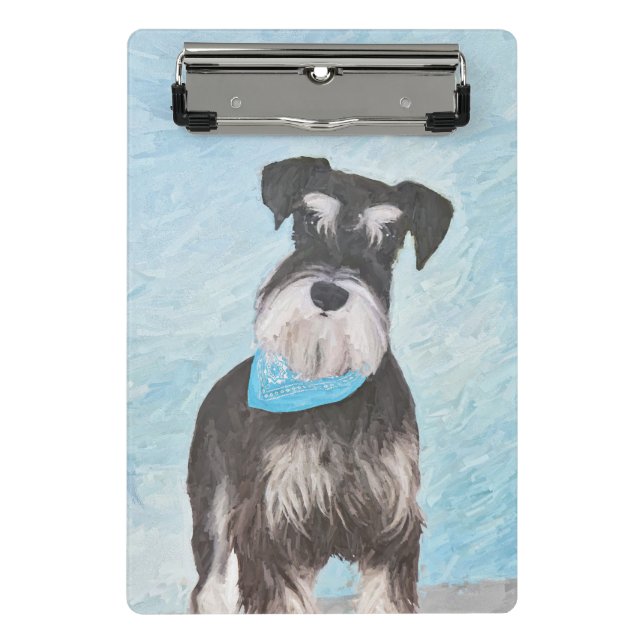 Mini Porte-bloc Schnauzer (Miniature) Peinture - Chien original mi (Devant)