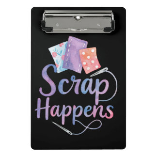 Mini Porte-bloc Scrap Happens Funny Quilting Sewing Pun Sew On 