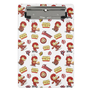 Mini Porte-bloc Super-héros Silly Chibi Iron Man en motif sans cou