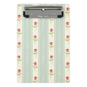 Mini Porte-bloc Sweet retro Feminine Shabby chic Bleu botanique