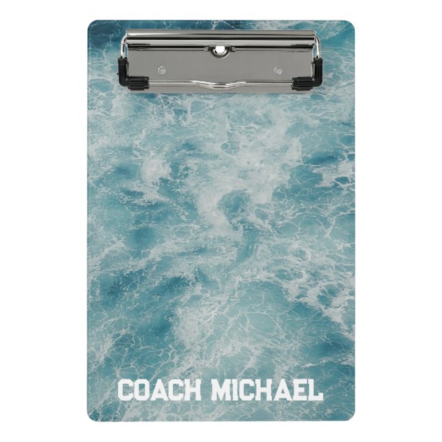 Mini Porte-bloc Swim Coach Piscine Nom personnalisé (Devant)
