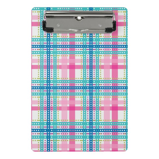 Mini Porte-bloc Tartan, motif de plaid (Devant)