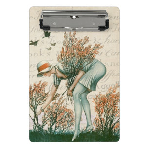 Mini Porte-bloc Texte de script vintage moderne calligraphie