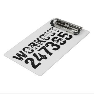 Mini Porte-bloc Texte usé et rayé Workout 247365 noir