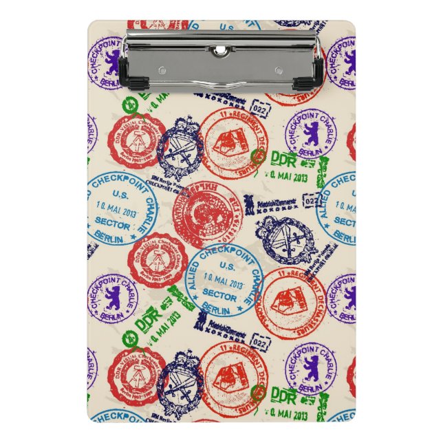 Mini Porte-bloc Texture avec de vrais timbres (Devant)