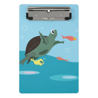 Mini Porte-bloc Tortue de mer mignonne sous l'art marin
