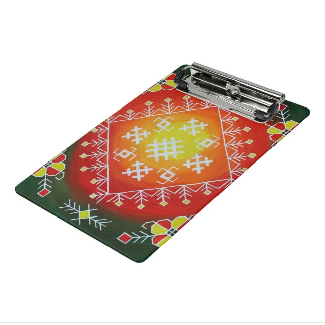 Mini Porte-bloc Traditional Latvian folk art with symbols painting (Angle3)