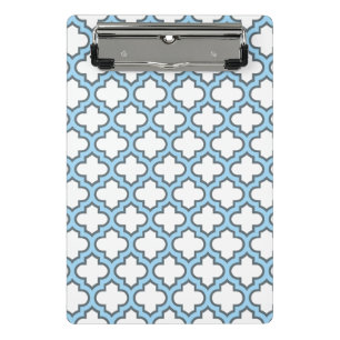 Mini Porte-bloc Trellis bleu blanc et bébé, treillis, Quatrefoil