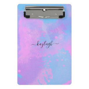 Mini Porte-bloc Turquoise rose Abstrait