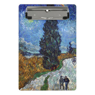 Mini Porte-bloc Van Gogh Road Avec Cyprès Impressionnisme