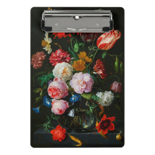 Mini Porte-bloc Vase de verre avec des fleurs