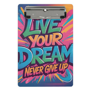 Mini Porte-bloc Vibrant "Vivez Votre Rêve" Murale de Graffiti d'Ar