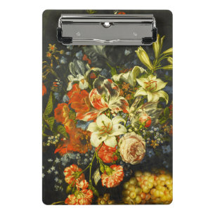 Mini Porte-bloc Vie morte avec fleurs et fruits