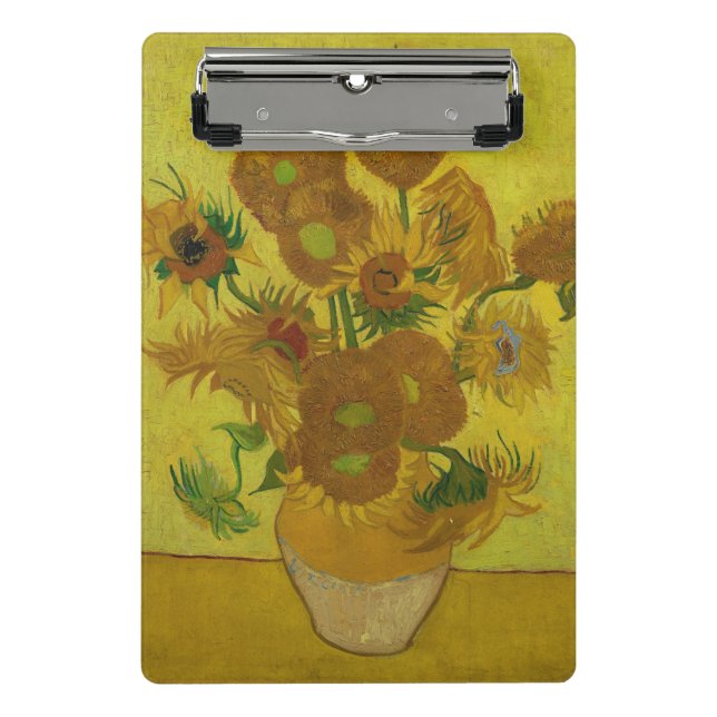 Mini Porte-bloc Vincent Van Gogh 15 Peinture de tournesols (Devant)