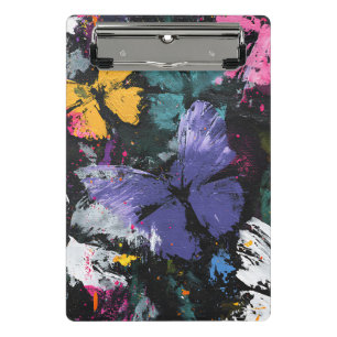 Mini Porte-bloc Vol de papillon abstrait vibrant (7)
