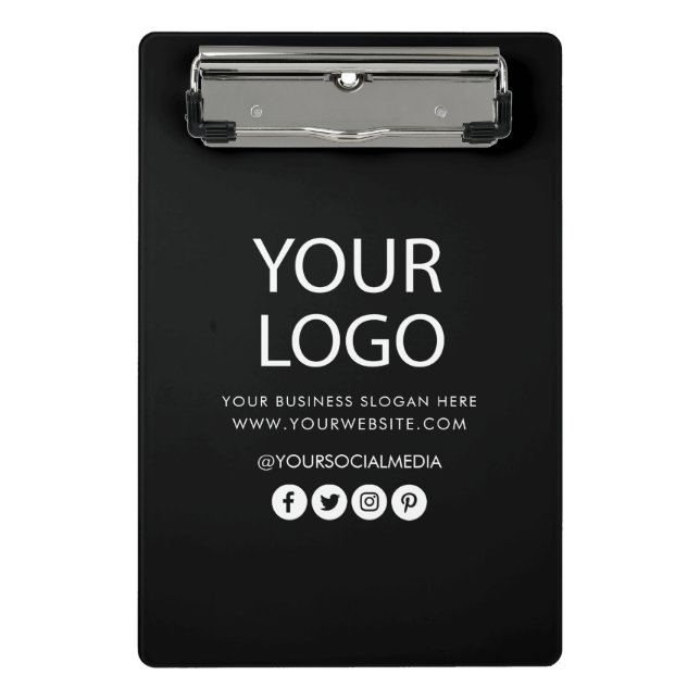 Mini Porte-bloc Votre entreprise Logo et Entreprise de texte Marqu (Devant)