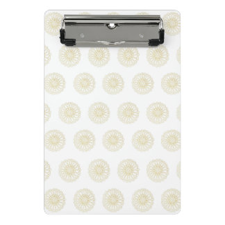 Mini Porte-bloc White | Golden Zinnia Flower Medallions
