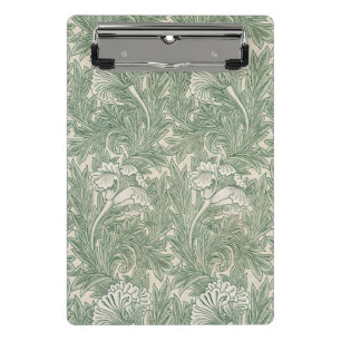 Mini Porte-bloc William Morris Vert Sauge Motif Tulipe : Vintage