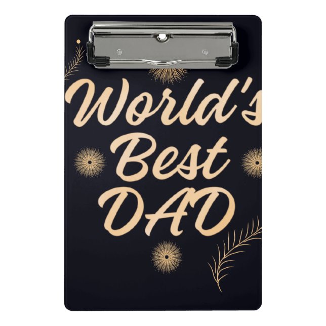 Mini Porte-bloc World's Best Dad  Simple Typography Fathers (Devant)