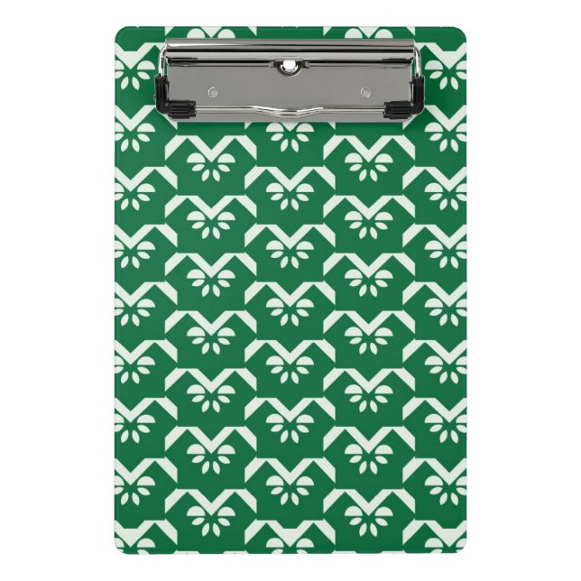 Mini Porte-bloc Zigzag floral vert (Devant)