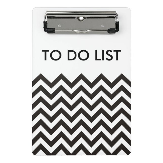 Mini Porte-bloc ZIGZAG pattern - black + your background & ideas (Devant)