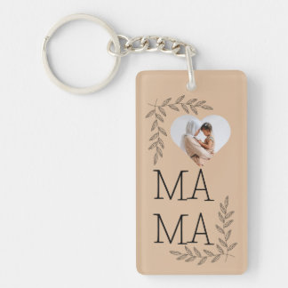 Mini Porte - clé rectangle avec cadre photo coeur