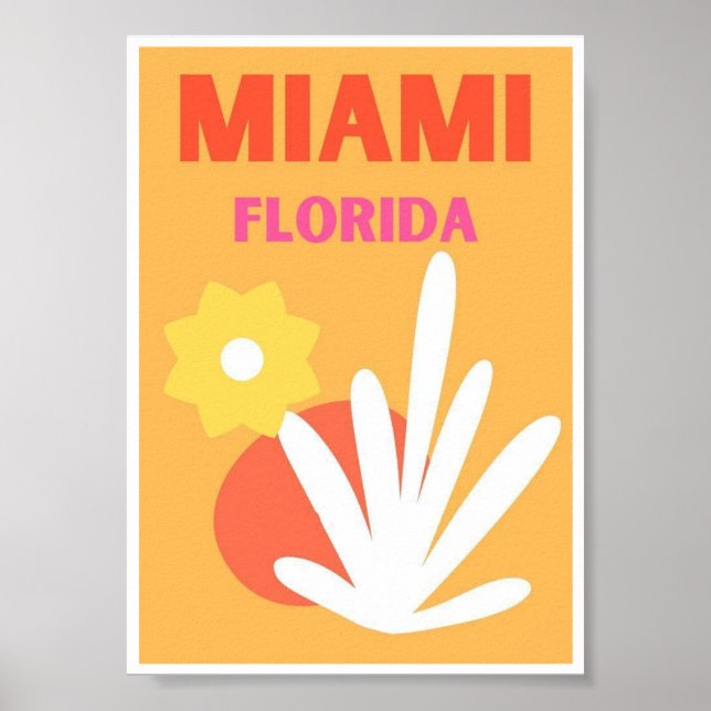 Mini Poster - Miami Floride (Devant)