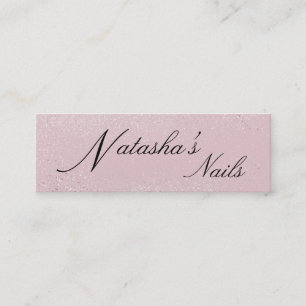 Mini Poussière Shimmer en argent et Carte de visite ros