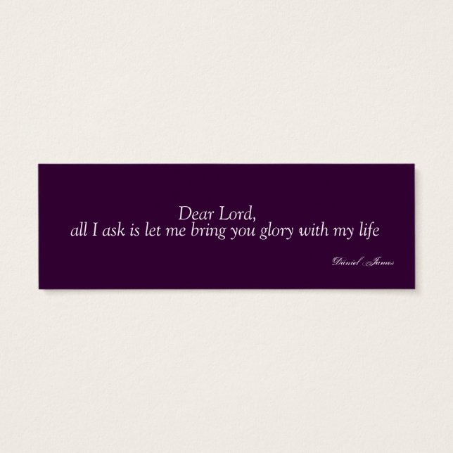 Mini prayer bookmark (Back)