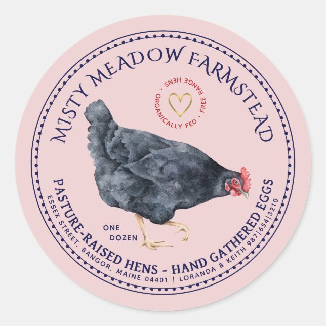 MINI PRODUCT LABEL ORGANIC EGGS WITH HEART (Front)