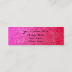 Mini Profil grunge et carte de visite de rage rose