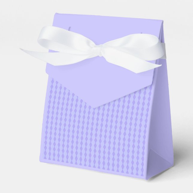Mini Purple Diamond Pattern Favor Box (Front Side)