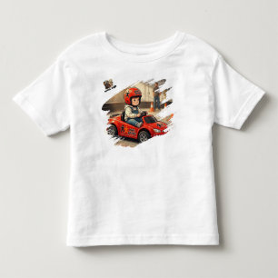 Mini Racer Drift Car   Cute Speed Toy Graphic Toddler T-shirt