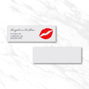 Mini Red Lipstick Carte de visite maigre