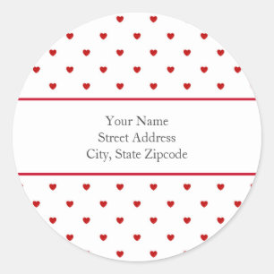 'Mini Red Velvet Hearts' Labels