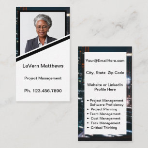 Mini Resume Card Networking Card Black White