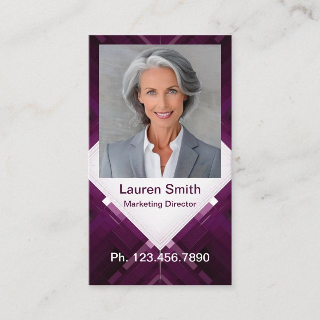 Mini Resume Card | Networking Card Geo Modern (Front)