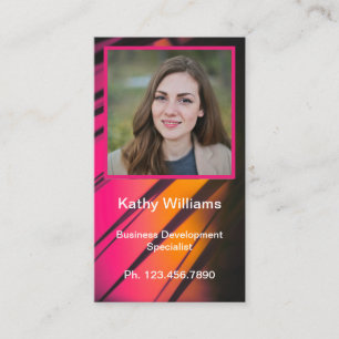 Mini Resume Card Networking Card Pink Orange