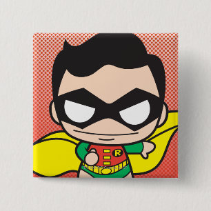 Mini Robin 2 Inch Square Button