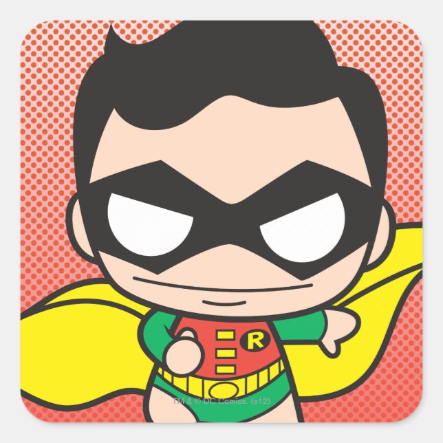 Mini Robin Square Sticker (Front)