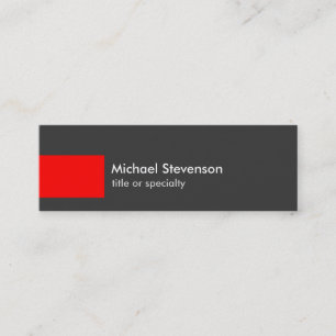 Mini Rouge gris clair mince Carte de visite chic tendan